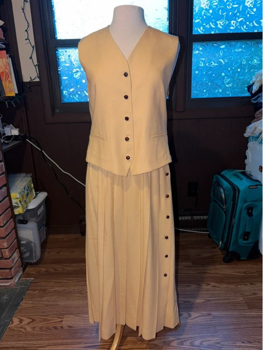 Vintage 2-Piece Vest and Skirt
